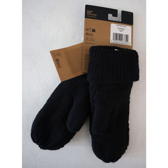 The North Face NF0A7WGGJK3 Women’s Sz XS/S TNF Black Oh Mega Mitt Knit Mittens - Picture 2 of 6